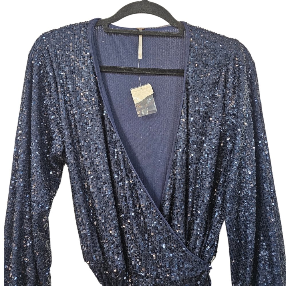 NWT Free People Christa Sequin Romper Size S - Picture 4 of 9